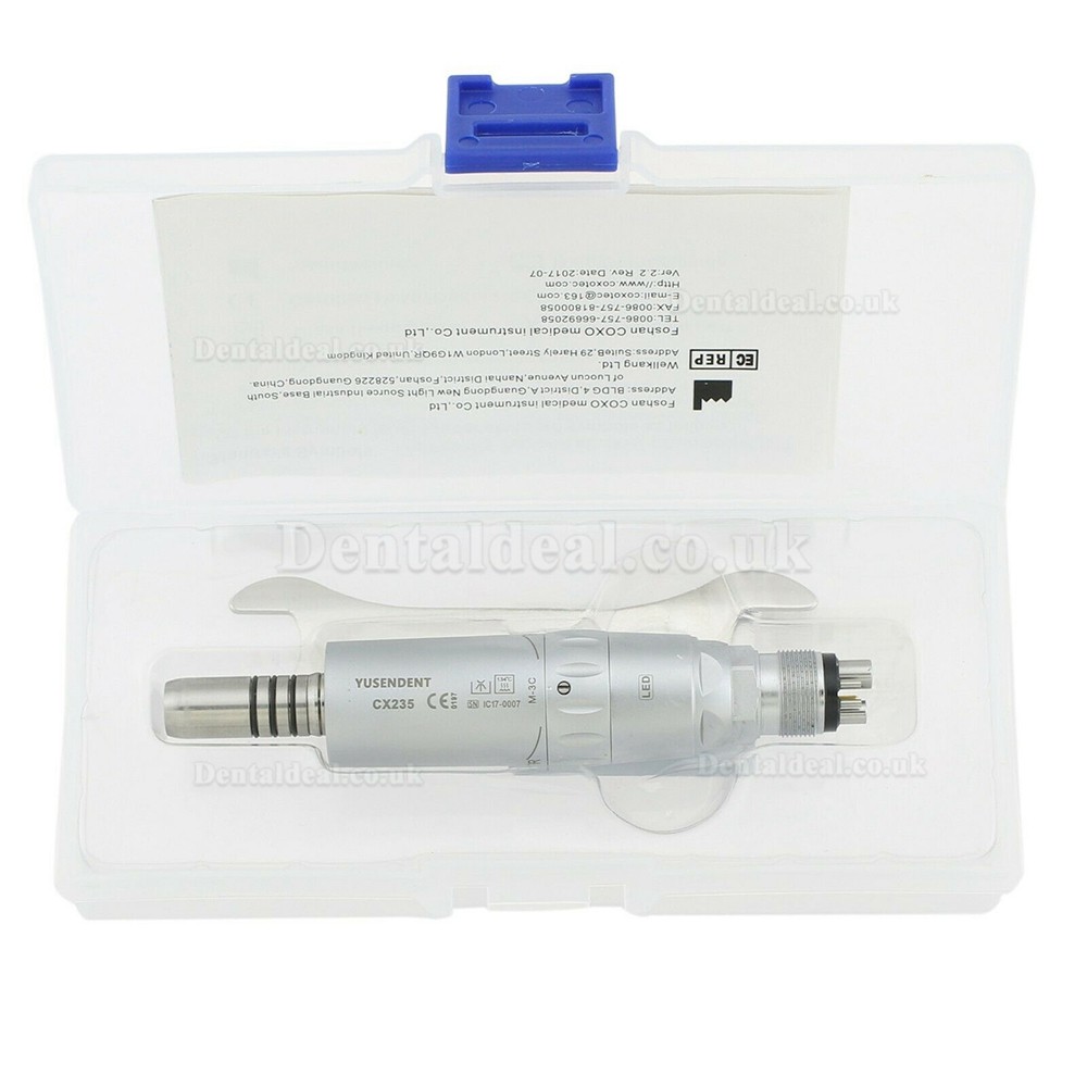 YUSENDENT COXO CX235-3C Dental LED Fiber Optic Air Motor Inner Water Handpiece 6 Hole Fit NSK